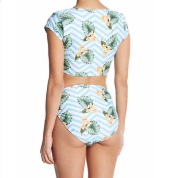 Marilyn Monroe Tropical Chevron Bikini Swimsuit ~ Large - Picture 2 of 7
